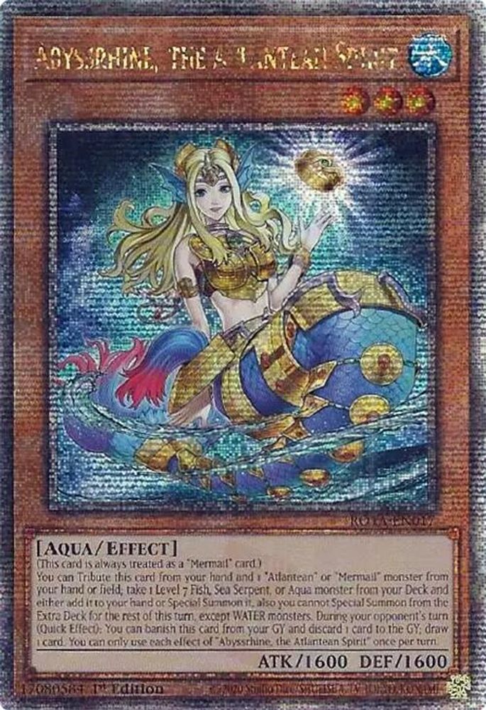 Abyssrhine, the Atlantean Spirit (Quarter Century Secret Rare) (ROTA-EN017) - Quarter Century Secret Rare