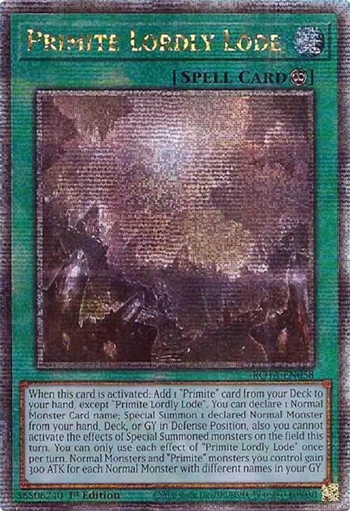 Primite Lordly Lode (Quarter Century Secret Rare) (ROTA-EN058) - Quarter Century Secret Rare