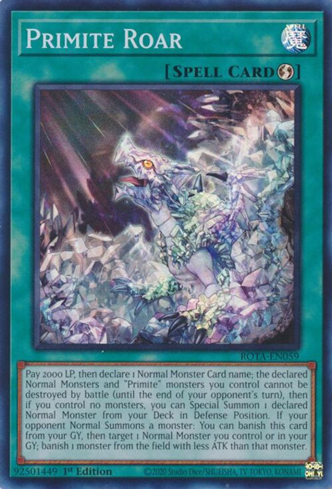 Primite Roar (ROTA-EN059) - Super Rare