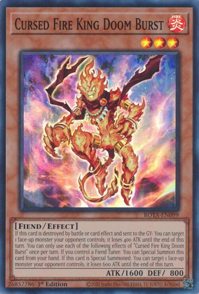 Cursed Fire King Doom Burst (ROTA-EN099) - Super Rare
