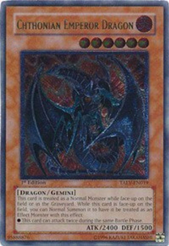 Chthonian Emperor Dragon (UTR) (TAEV-EN019) - Ultimate Rare