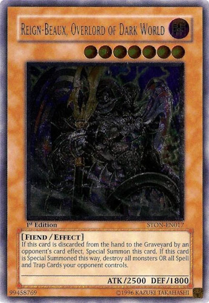 Reign-Beaux, Overlord of Dark World (UTR) (STON-EN017) - Ultimate Rare