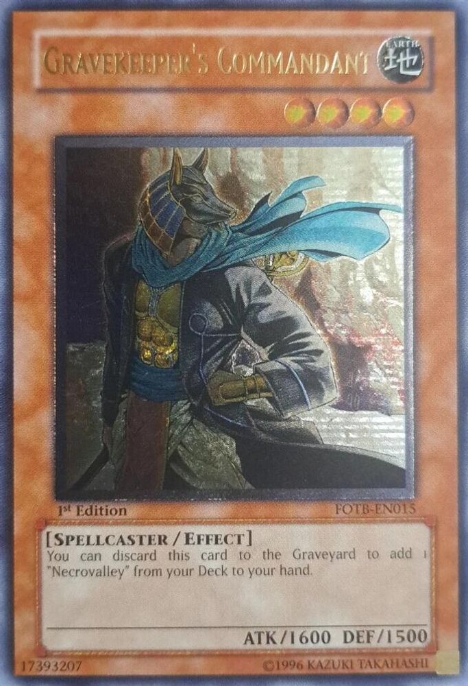 Gravekeeper's Commandant (UTR) (FOTB-EN015) - Ultimate Rare