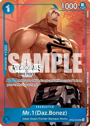 Mr.1 (Daz.Bonez) (Offline Regional 2024 Vol. 3) (OP02-063) - Uncommon