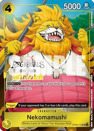 Nekomamushi (Offline Regional 2024 Vol. 3) [Winner] (OP06-110) - Uncommon