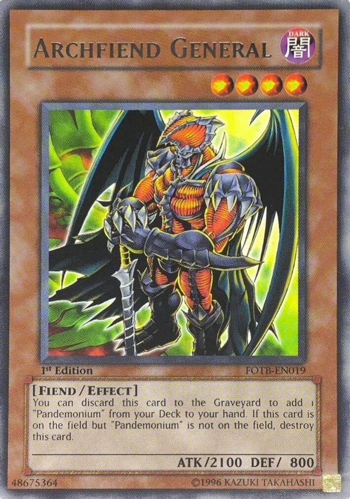 Archfiend General (UTR) (FOTB-EN019) - Ultimate Rare