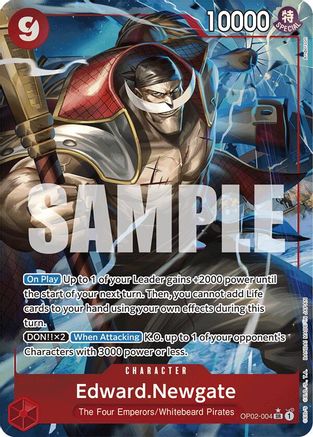 Edward.Newgate (OP02-004) (Alternate Art) (OP02-004) - Super Rare