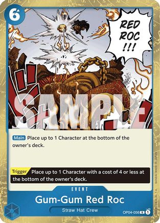 Gum-Gum Red Roc (Jolly Roger Foil) (OP04-056) - Rare