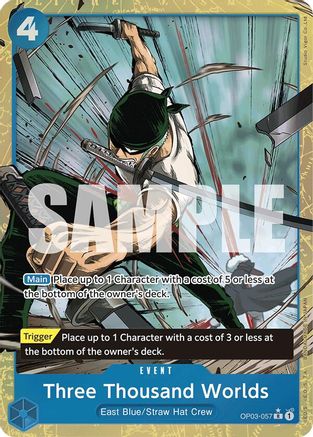 Three Thousand Worlds (Alternate Art) (OP03-057) - Rare