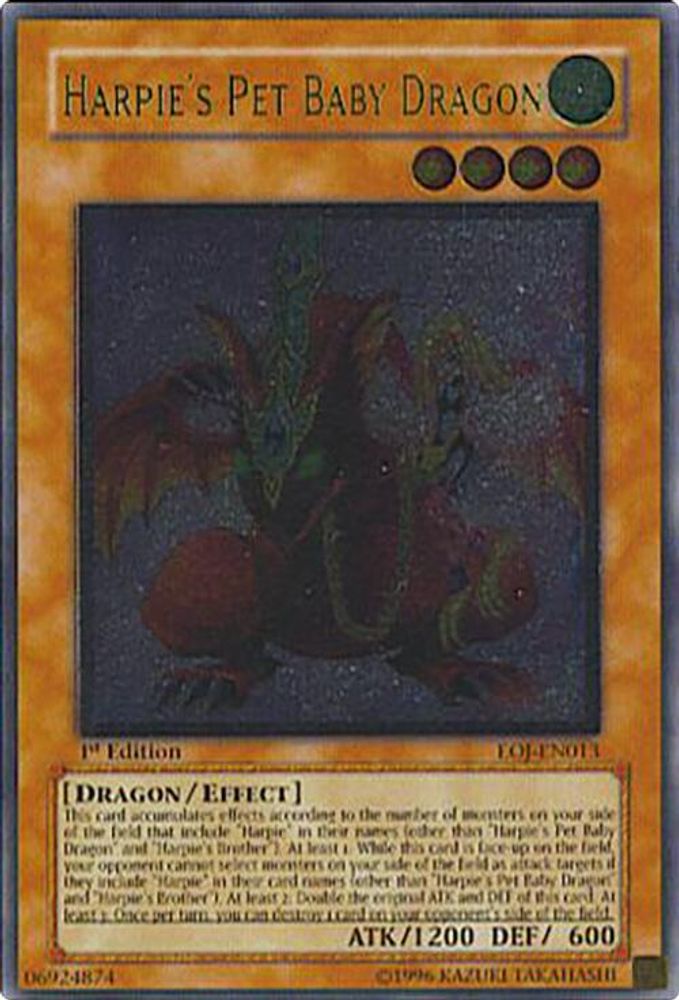 Harpie's Pet Baby Dragon (UTR) (EOJ-EN013) - Ultimate Rare