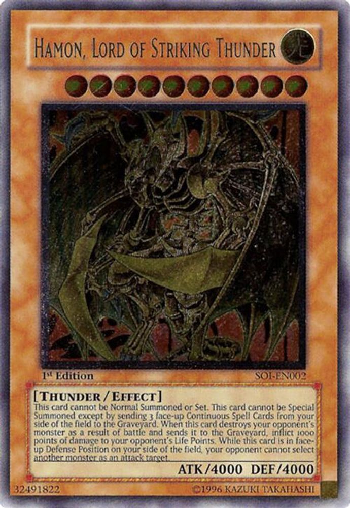 Hamon, Lord of Striking Thunder (UTR) (SOI-EN002) - Ultimate Rare