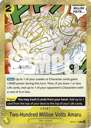 Two-Hundred Million Volts Amaru (Jolly Roger Foil) (OP05-115) - Rare