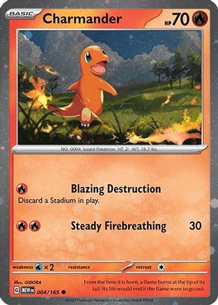 Charmander (Cosmos Holo) 004/165  - Holofoil - Promo