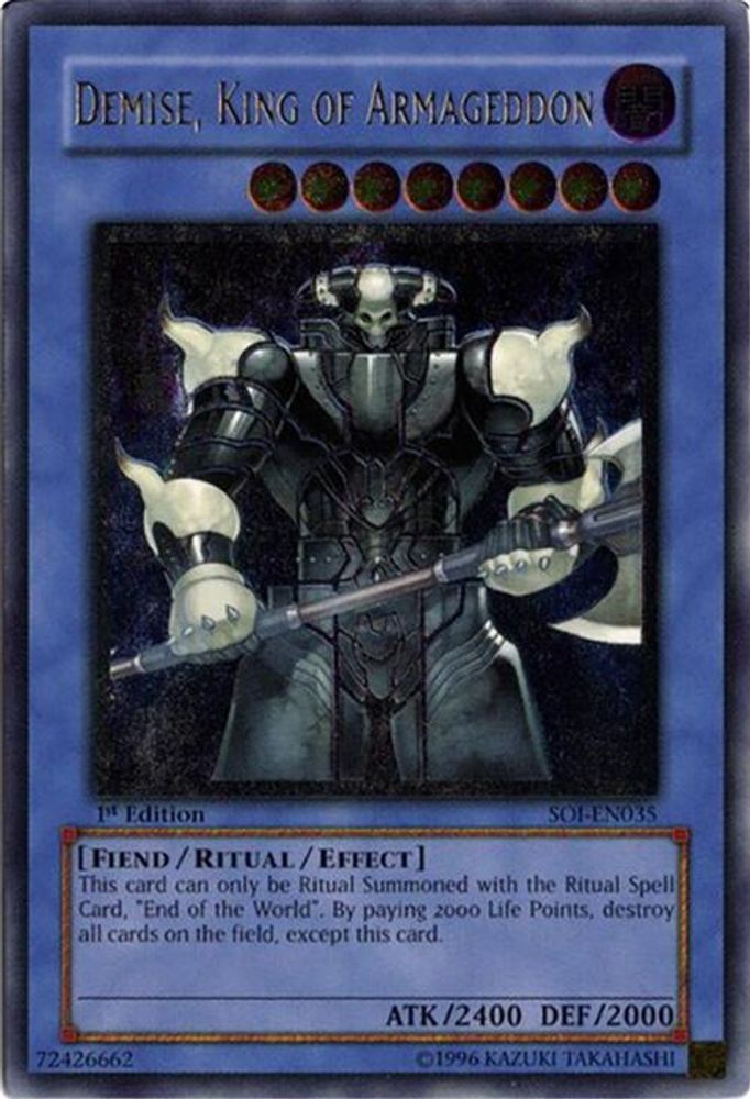 Demise, King of Armageddon (UTR) (SOI-EN035) - Ultimate Rare