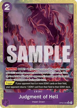 Judgment of Hell (Alternate Art) (OP02-089) - Rare