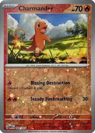 Charmander (Reverse Cosmos Holo)  004/165  - Holofoil - Promo