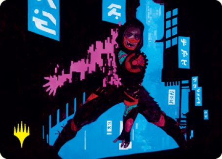 Carte d'art Retour à l'action (signature estampillée or) [Kamigawa : Neon Dynasty Art Series] 