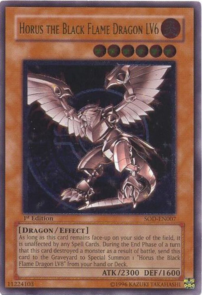 Horus the Black Flame Dragon LV6 (UTR) (SOD-EN007) - Ultimate Rare
