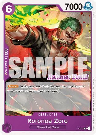 Roronoa Zoro (ST15 - ST20 Release Event Pack) (P-045) - Promo
