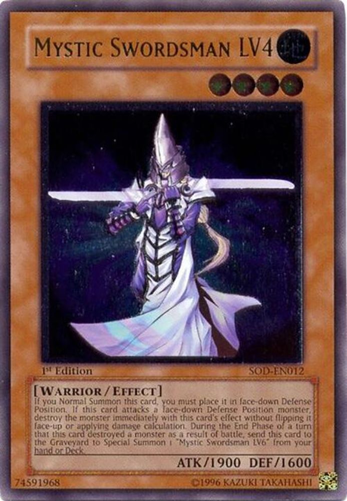 Mystic Swordsman LV4 (UTR) (SOD-EN012) - Ultimate Rare