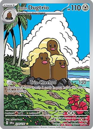 Alolan Dugtrio 208/191  - Holofoil - Illustration Rare