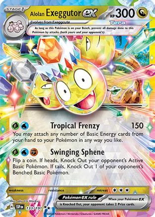 Alolan Exeggutor ex 133/191  - Holofoil - Double Rare