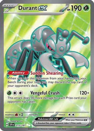 Durant ex - 215/191 215 - SV08 Surging Sparks Holofoil