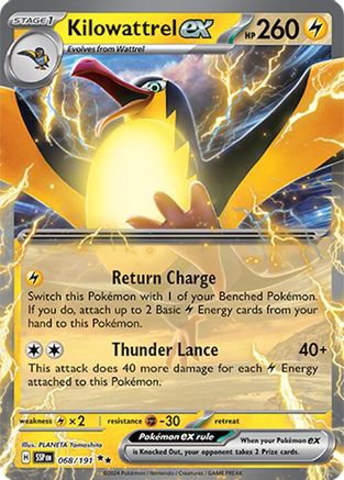 Kilowattrel ex 068  - Holofoil - Double Rare