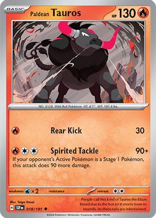 Paldean Tauros 018/191  - Uncommon