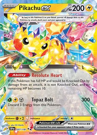 Pikachu ex 057/191  - Holofoil - Double Rare