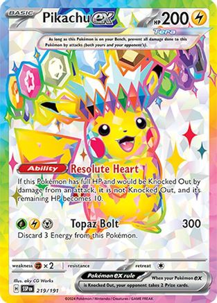 Pikachu ex 219/191  - Holofoil - Ultra Rare