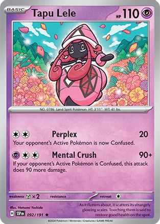 Tapu Lele 092  - Holofoil - Rare