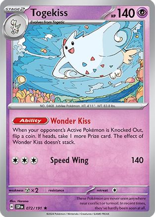 Togekiss 072  - Holofoil - Rare