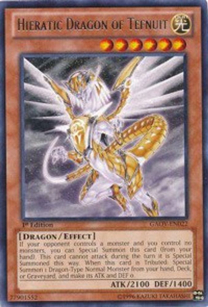 Hieratic Dragon of Tefnuit (GAOV-EN022) - Rare