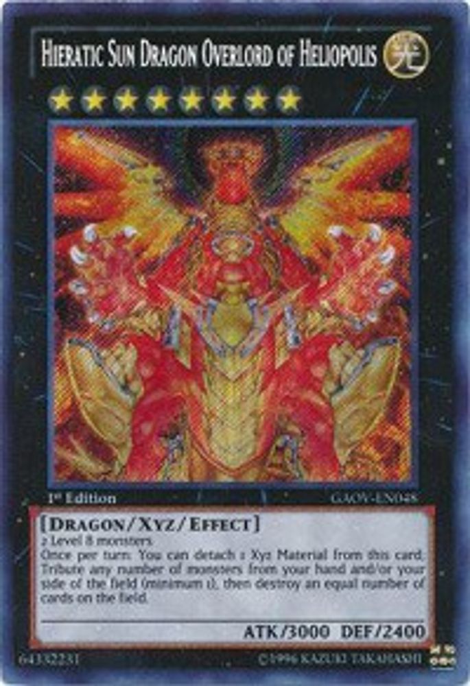 Hieratic Sun Dragon Overlord of Heliopolis (GAOV-EN048) - Secret Rare