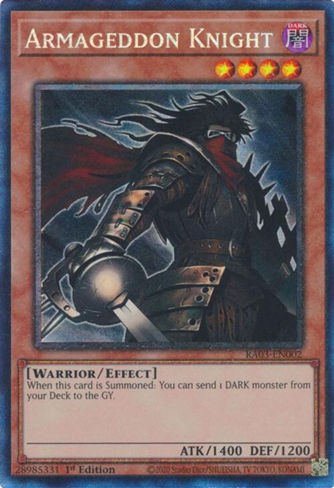 Armageddon Knight (PCR) (RA03-EN002) - Prismatic Collector's Rare