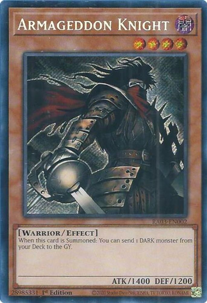 Armageddon Knight (Secret Rare) (RA03-EN002) - Secret Rare