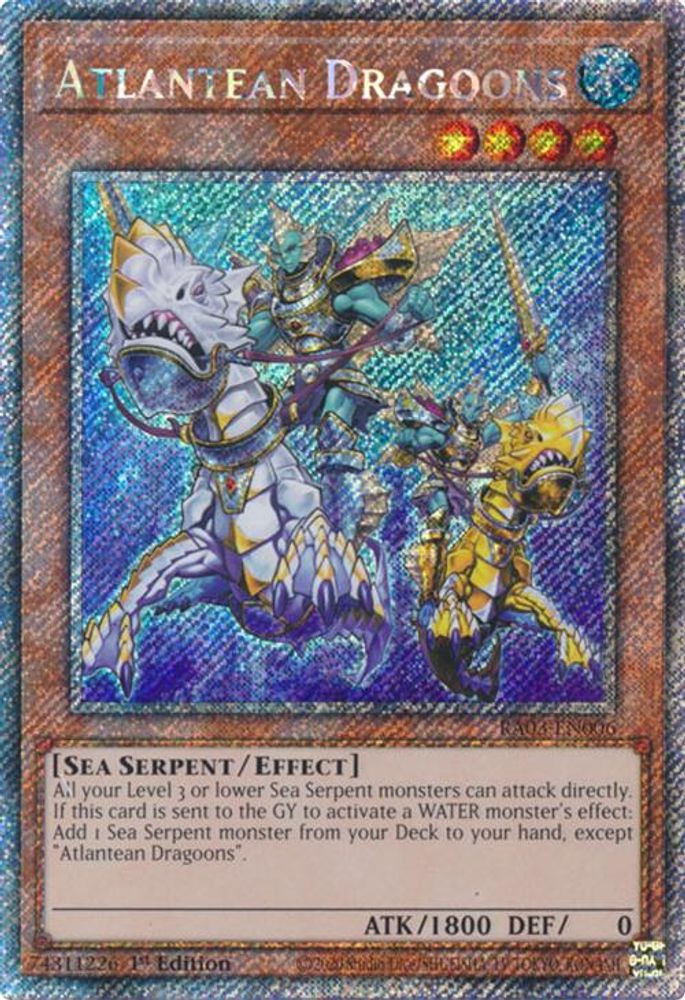 Atlantean Dragoons (Platinum Secret Rare) (RA03-EN006) - Platinum Secret Rare