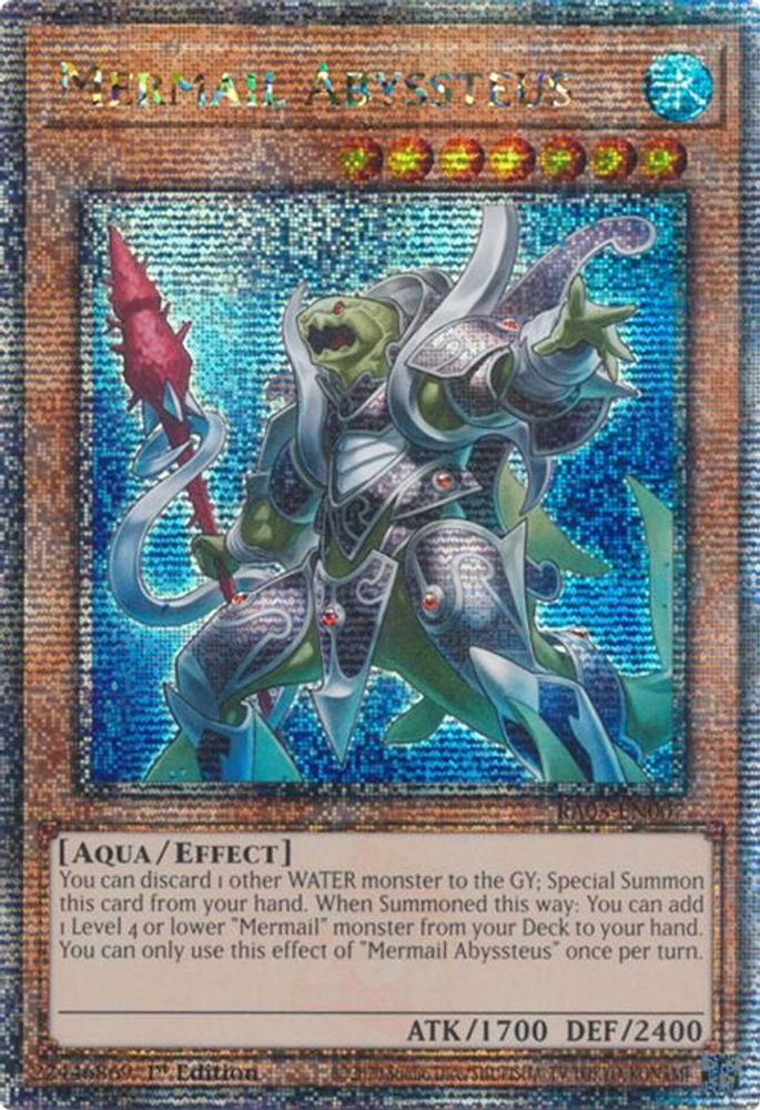 Mermail Abyssteus (Quarter Century Secret Rare) (RA03-EN007) - Quarter Century Secret Rare