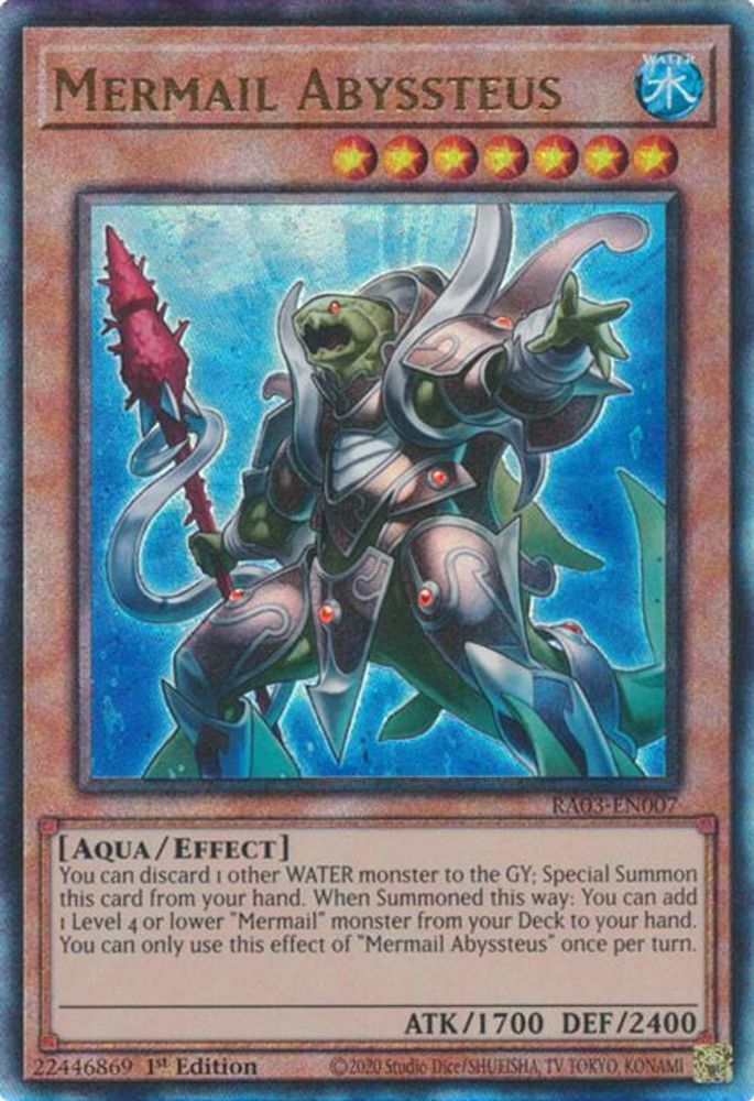 Mermail Abyssteus (PUR) (RA03-EN007) - Prismatic Ultimate Rare