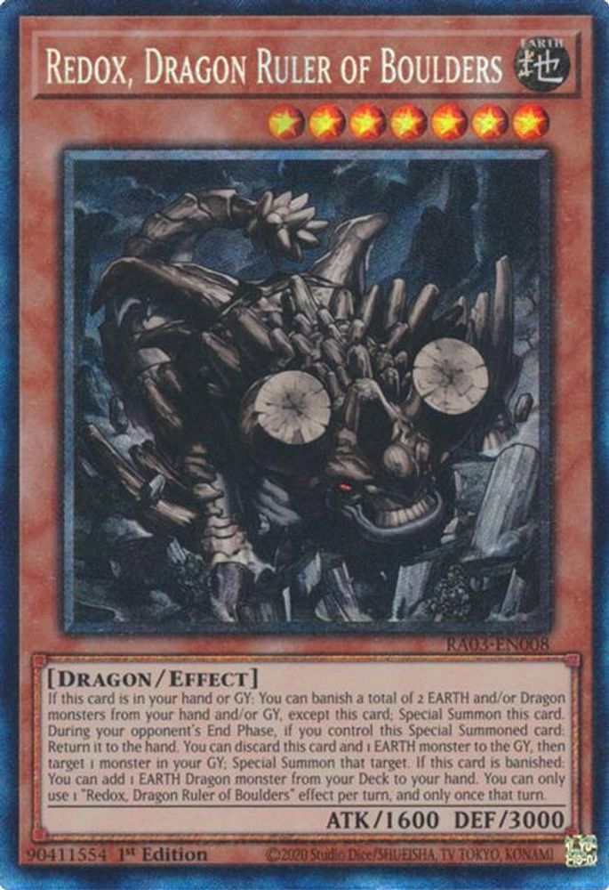 Redox, Dragon Ruler of Boulders (PCR) (RA03-EN008) - Prismatic Collector's Rare