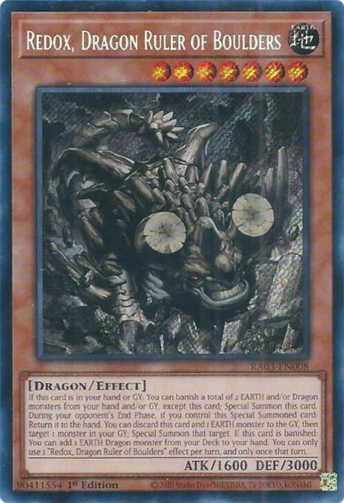 Redox, Dragon Ruler of Boulders (Secret Rare) (RA03-EN008) - Secret Rare
