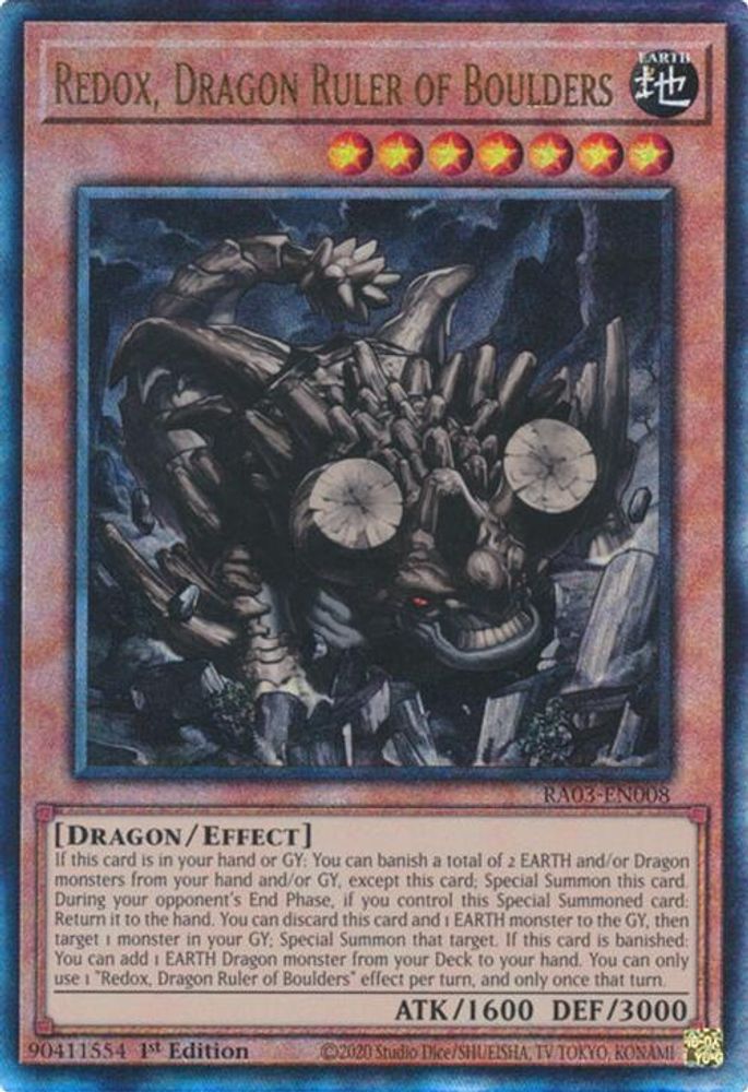 Redox, Dragon Ruler of Boulders (PUR) (RA03-EN008) - Prismatic Ultimate Rare