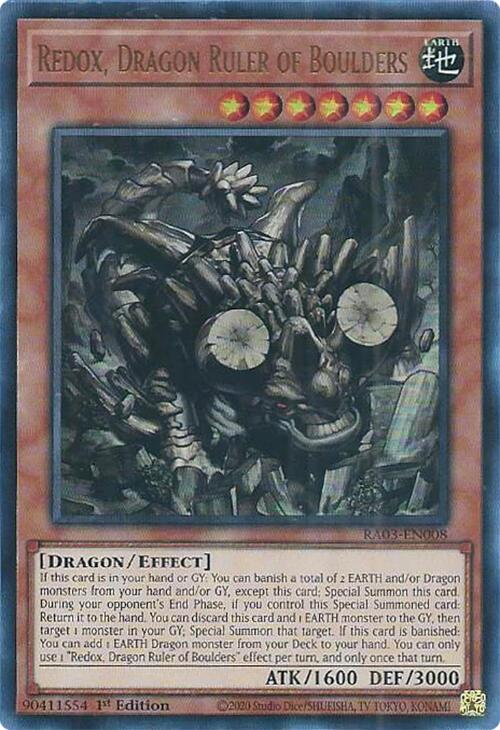 Redox, Dragon Ruler of Boulders (UR) (RA03-EN008) - Quarter Century Bonanza 1st Edition