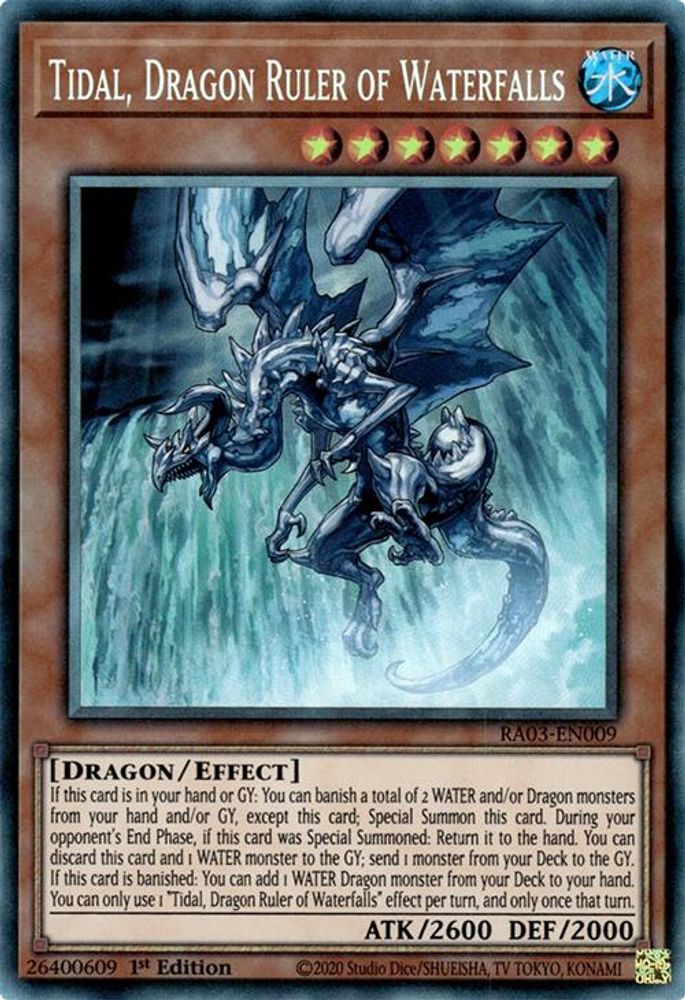 Tidal, Dragon Ruler of Waterfalls (PCR) (RA03-EN009) - Prismatic Collector's Rare