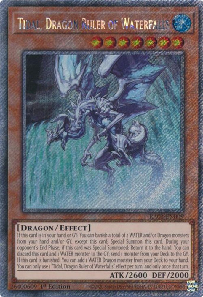 Tidal, Dragon Ruler of Waterfalls (Platinum Secret Rare) (RA03-EN009) - Platinum Secret Rare