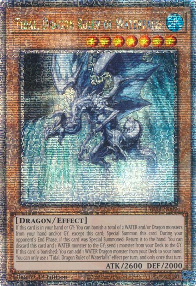 Tidal, Dragon Ruler of Waterfalls (Quarter Century Secret Rare) (RA03-EN009) - Quarter Century Secret Rare