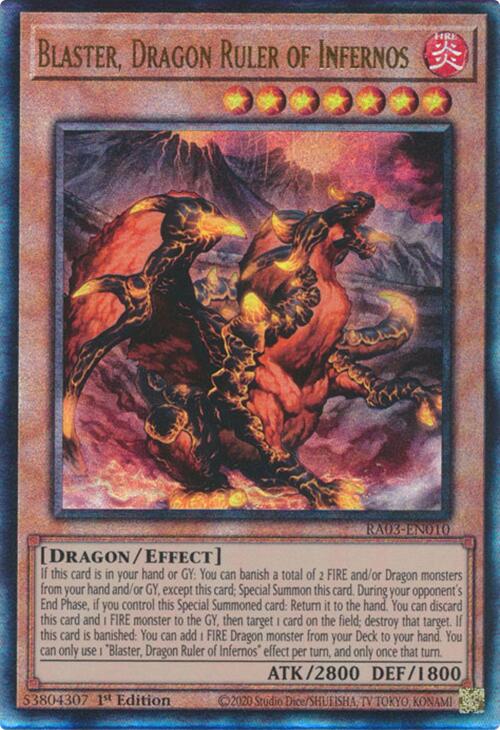 Blaster, Dragon Ruler of Infernos (PUR) (RA03-EN010) - Quarter Century Bonanza 1st Edition