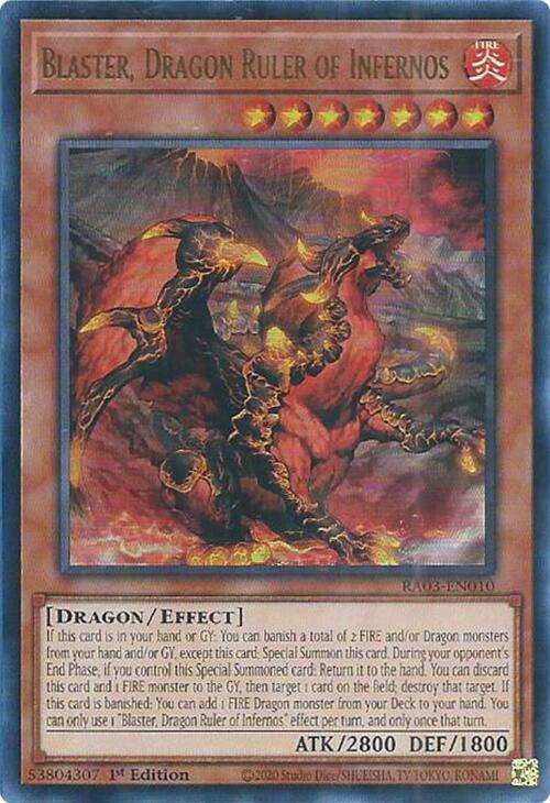 Blaster, Dragon Ruler of Infernos (UR) (RA03-EN010) - Quarter Century Bonanza 1st Edition