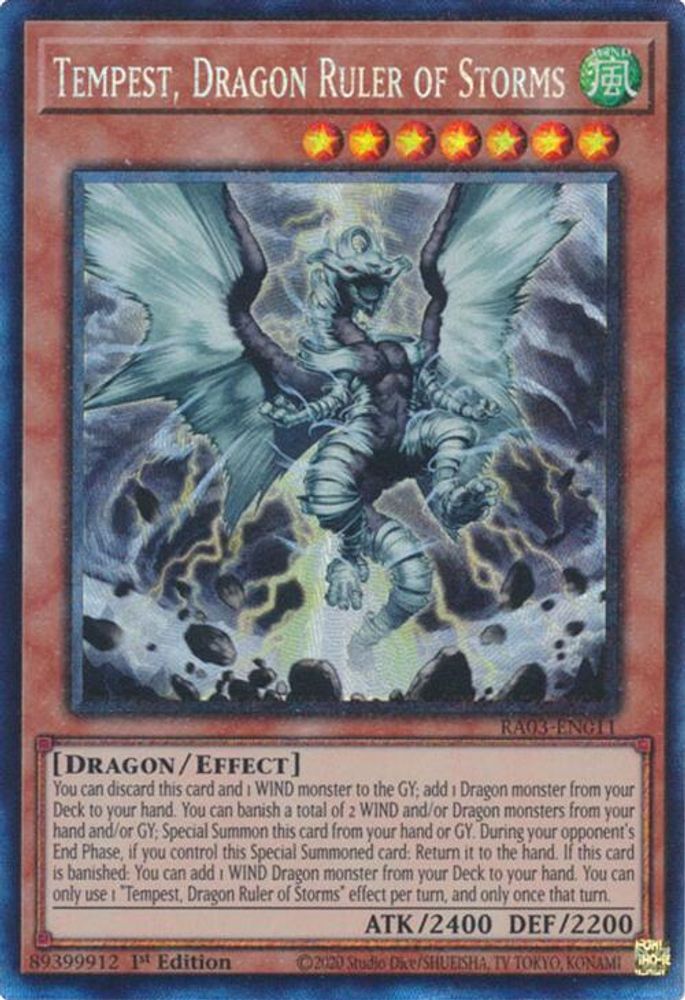 Tempest, Dragon Ruler of Storms (PCR) (RA03-EN011) - Prismatic Collector's Rare